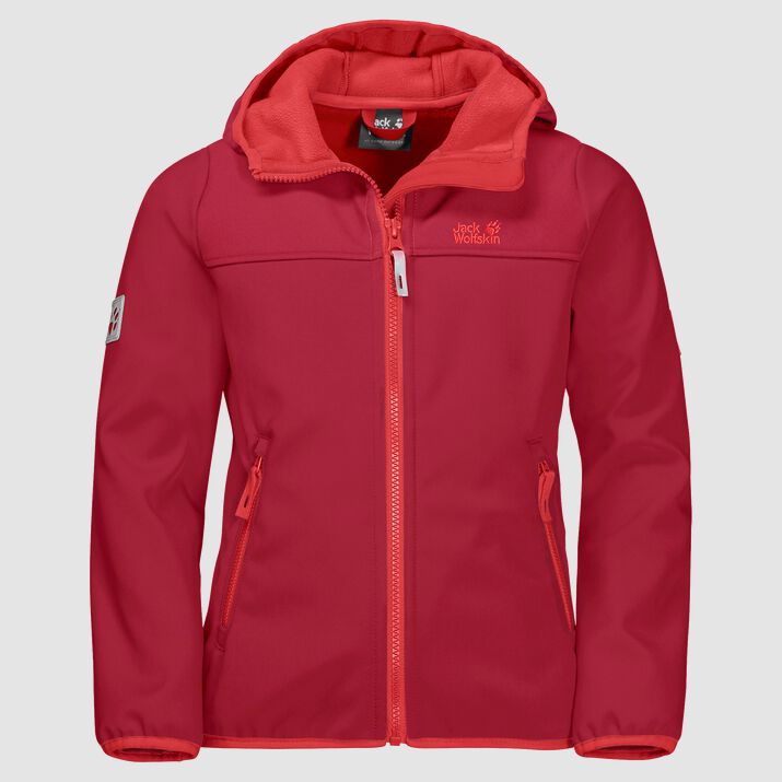 Jack Wolfskin Kids Fourwinds Softshell Jacket Red 632891FQS